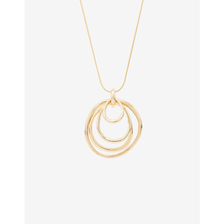 Collar Con Dije Circular Dorado