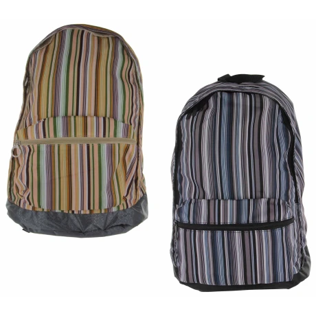 MOCHILA RAYADA DIF COLORES C/BOLSILLO C/CIERRE 15298 MOCHILA RAYADA DIF COLORES C/BOLSILLO C/CIERRE 15298
