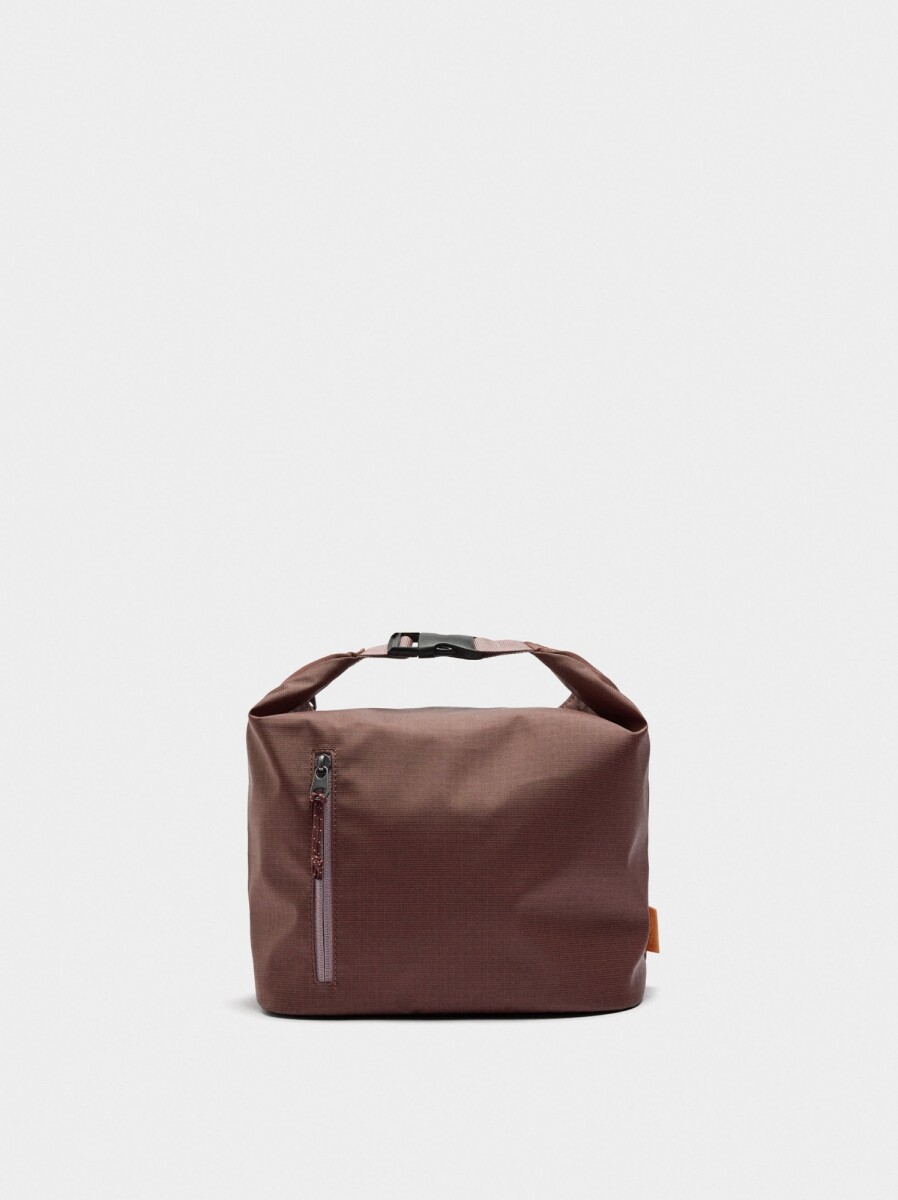 Neceser De Nylon Con Textura - rosa 