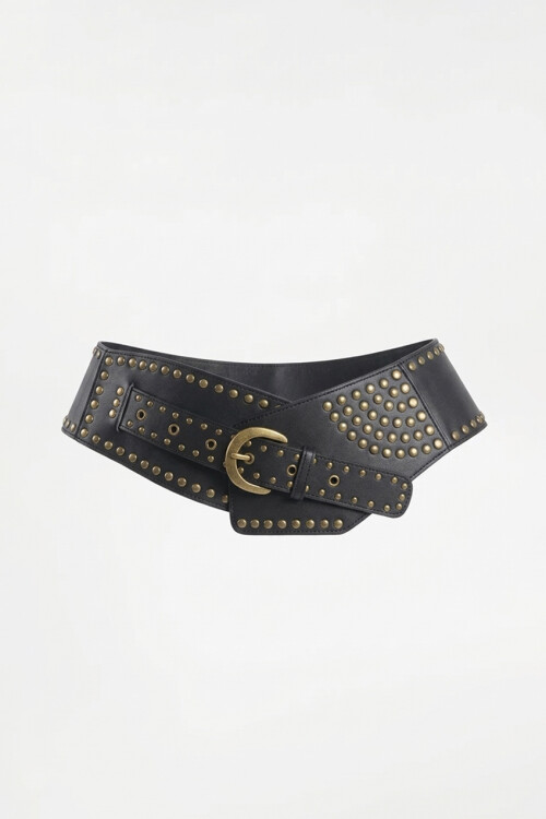 Cinturón faja tachas negro