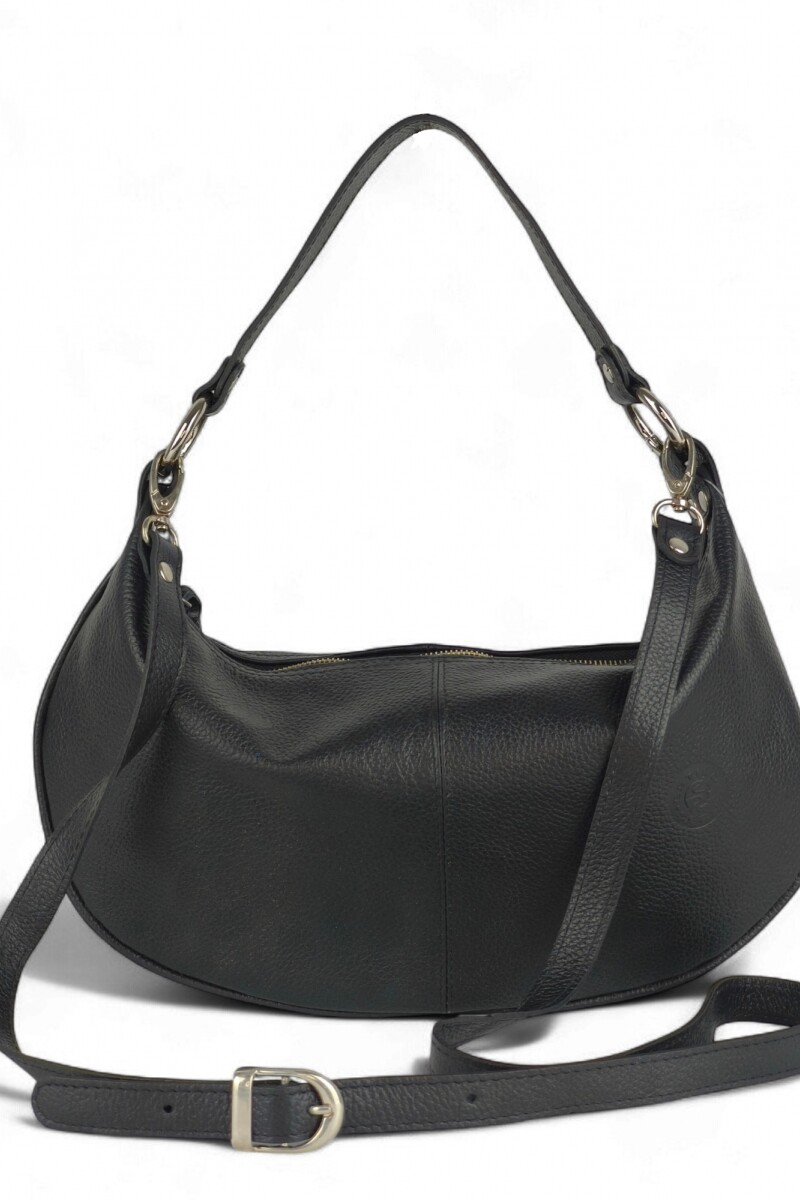 Cartera de mujer cuero 100 % Cartera Bandolera 100% Cuero Negro