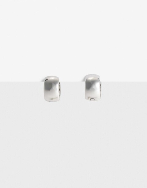 Aros Argollas Metal Argollas De Metal - Plateado Rodio