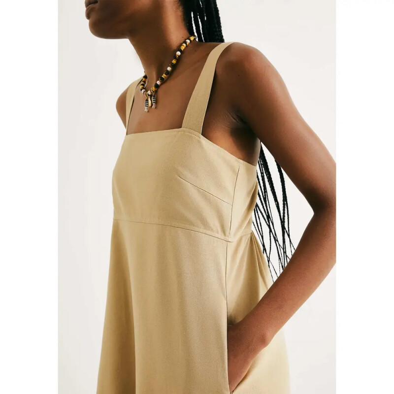 VESTIDO FEM BEGE CLARO