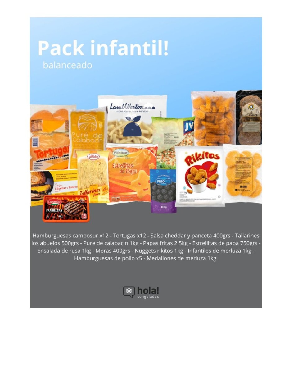PACK INFANTIL COMIDAS FELICES 