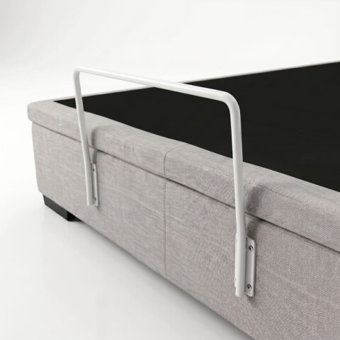 Base para Sommier Colchón Baul 1 Plaza y Media - 110 x 188 x 35 cm - Estructura Madera Maciza - Gris Base para Sommier Colchón Baul 1 Plaza y Media - 110 x 188 x 35 cm - Estructura Madera Maciza - Gris
