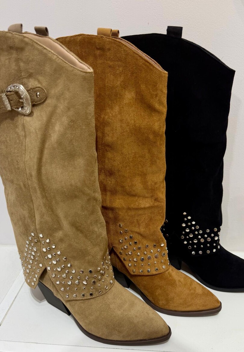 BOTA ALTA TACHA Negro