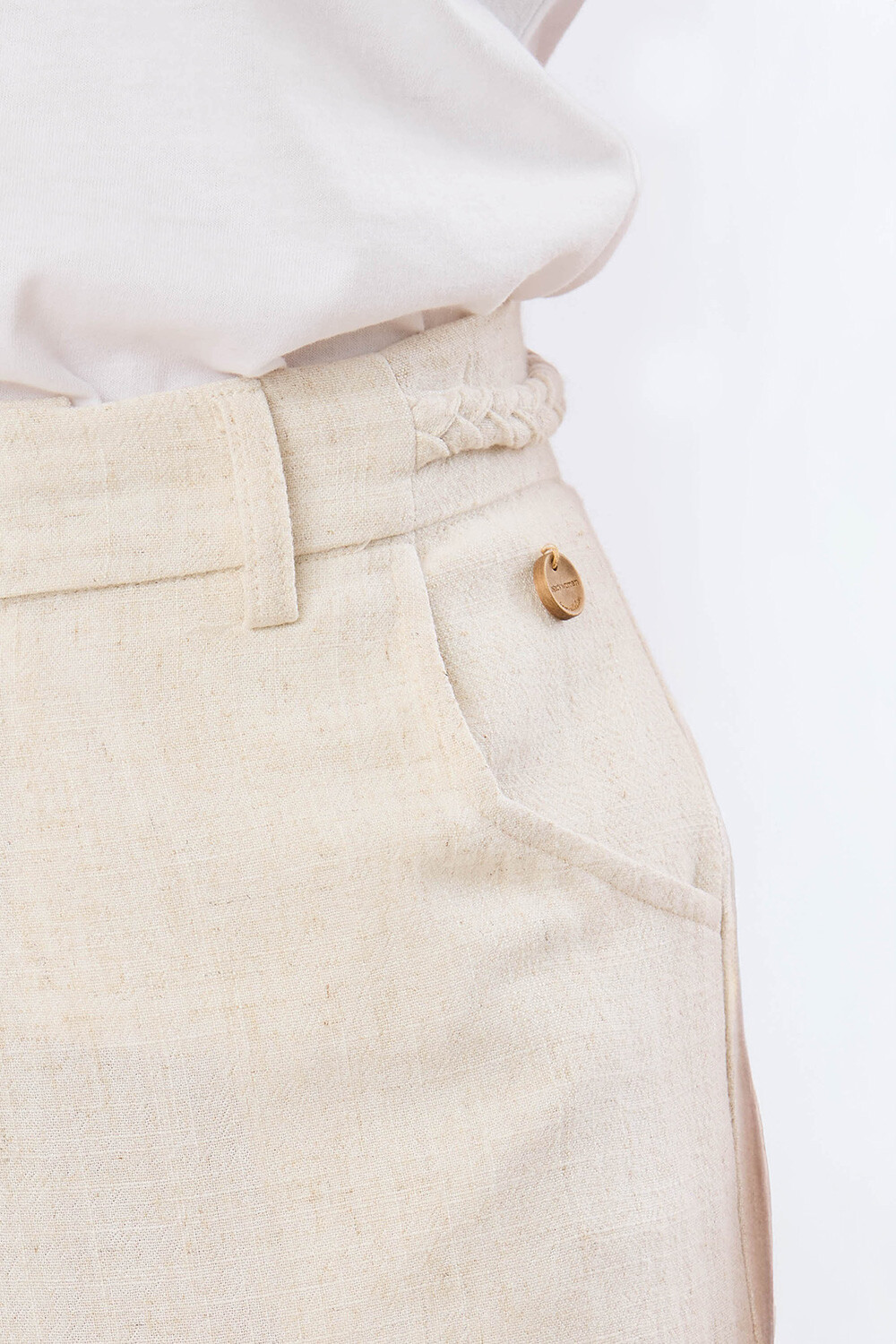 PANTALÓN DE LINO Arena