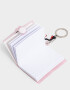 Llavero Libreta Llavero Libreta De Silicona Grande Con Glitter Y Dije De Silicona - Rosa Claro