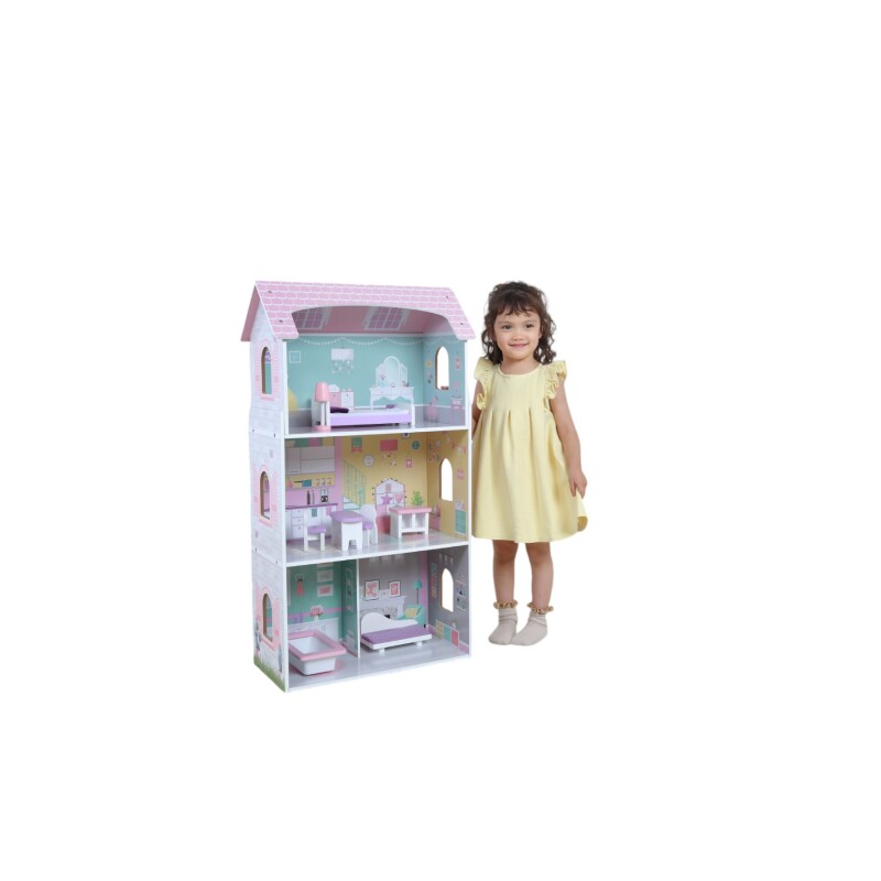 Annas Doll House, Casita de Muñecas Extra Grande incluye 8 muebles Annas Doll House, Casita de Muñecas Extra Grande incluye 8 muebles