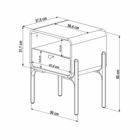 Mesa de Luz Select - Chica - 1 Cajon Natural