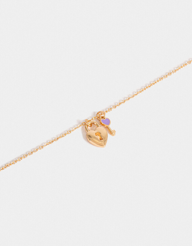 Cadena Corta con Dije Con corazón Cadena Corta Con Dije Corazón - Dorado