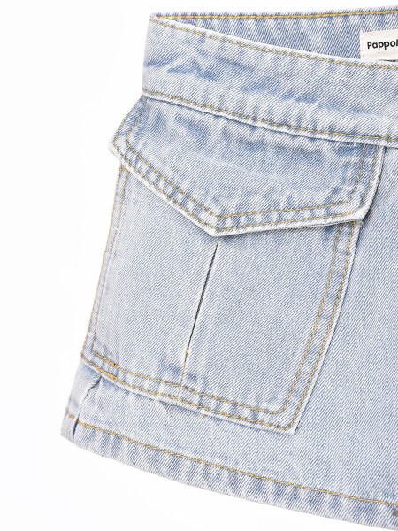 SHORT FALDA CARGO CELESTE