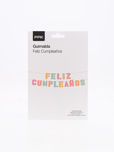 GUIRNALDA FELIZ CUMPLEAÑOS MULTICOLOR