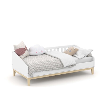 CAMA 1 PLAZA MDF-Y-MADERA BLANCO FELICITAS