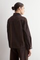 Sobrecamisa de jean simil terciopelo chocolate