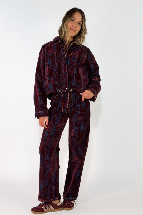 PANTALON ZARIA Bordo