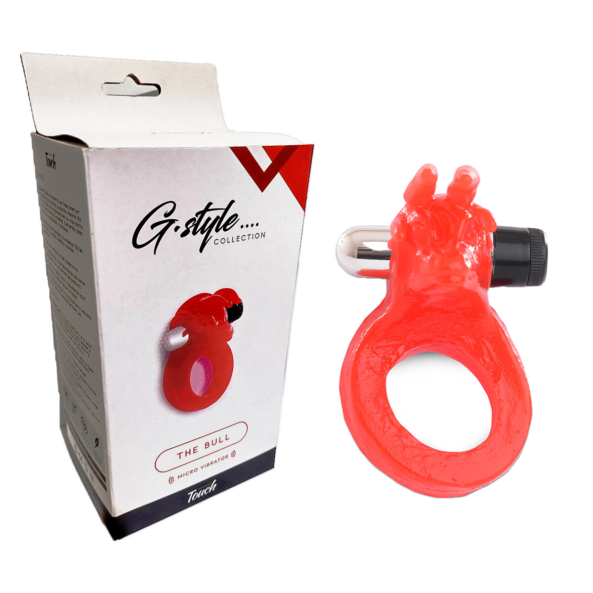 Anillo Estimulador "El Torito" Con Micro Vibro - Rojo 