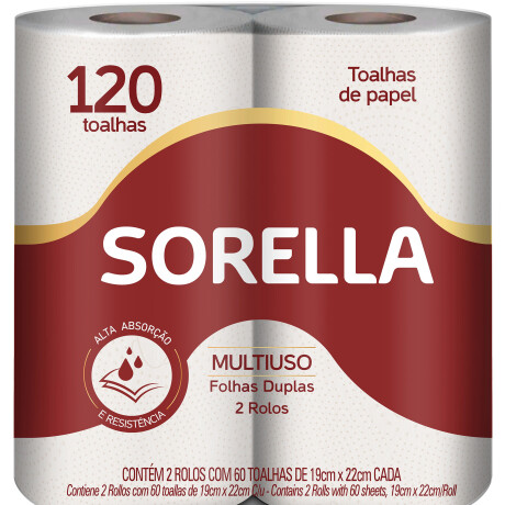 ROLLO COCINA SORELLA 2 ROLLOS 120PAÑOS19x22cm ROLLO COCINA SORELLA 2 ROLLOS 120PAÑOS19x22cm