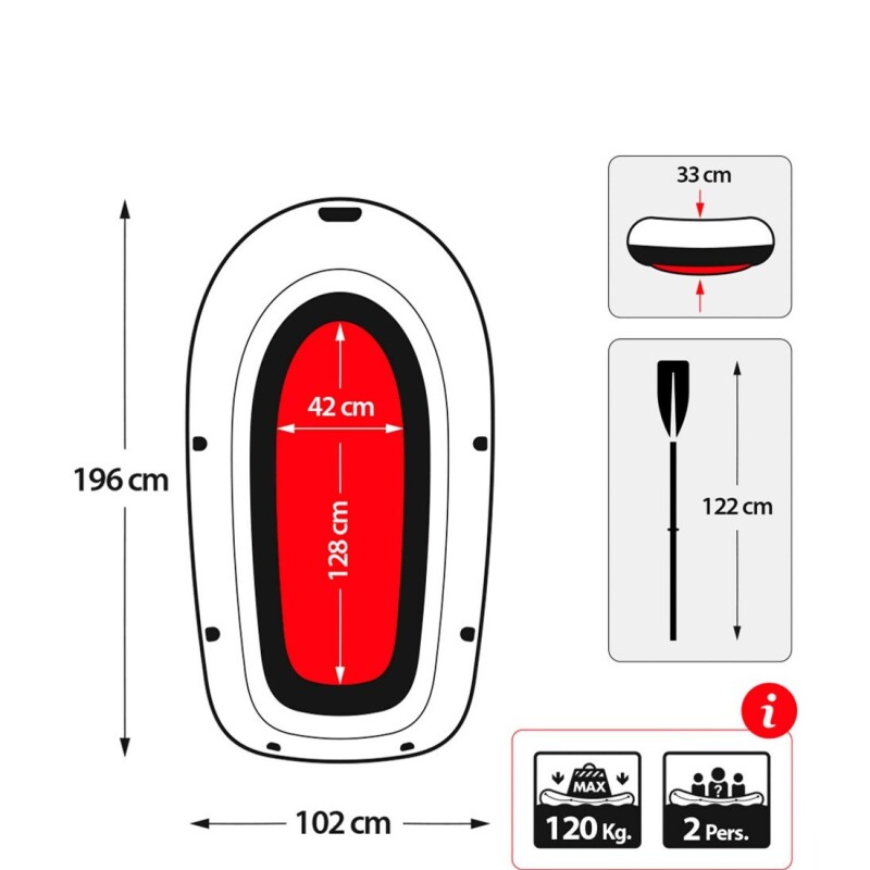 INTEX BOTE GOMÓN INFLABLE EXPLORER PRO 200 SET Intex Bote Gomón Inflable Explorer Pro 200 Set