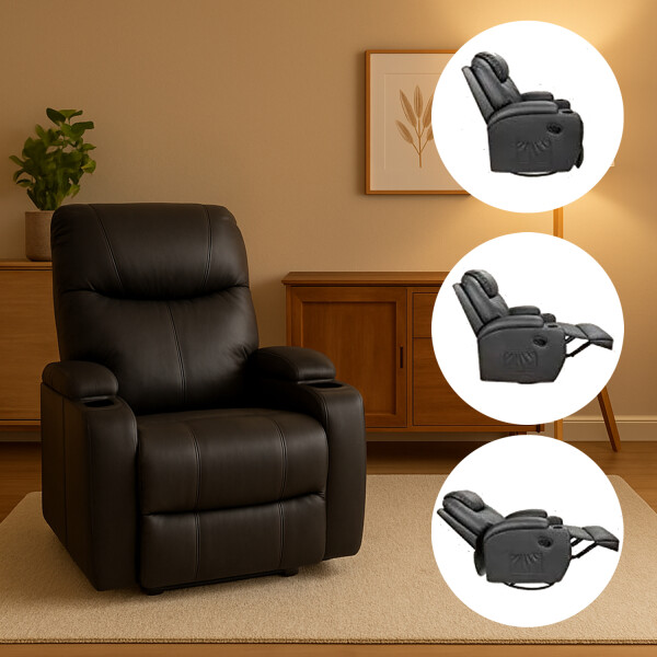 Sillón Masajeador Eléctrico Reclinable Con Control Remoto SILLON MASAJEADOR 1 CUERPO CALOR PL