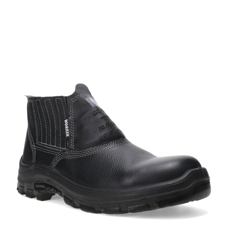 Botines Unisex Worker Elastizado Punta de Composite Negro