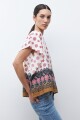 Blusa estampa Aripé crudo