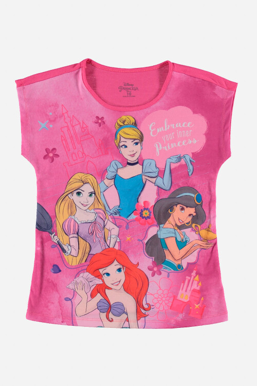 Camiseta niña Princesas Disney ROSA