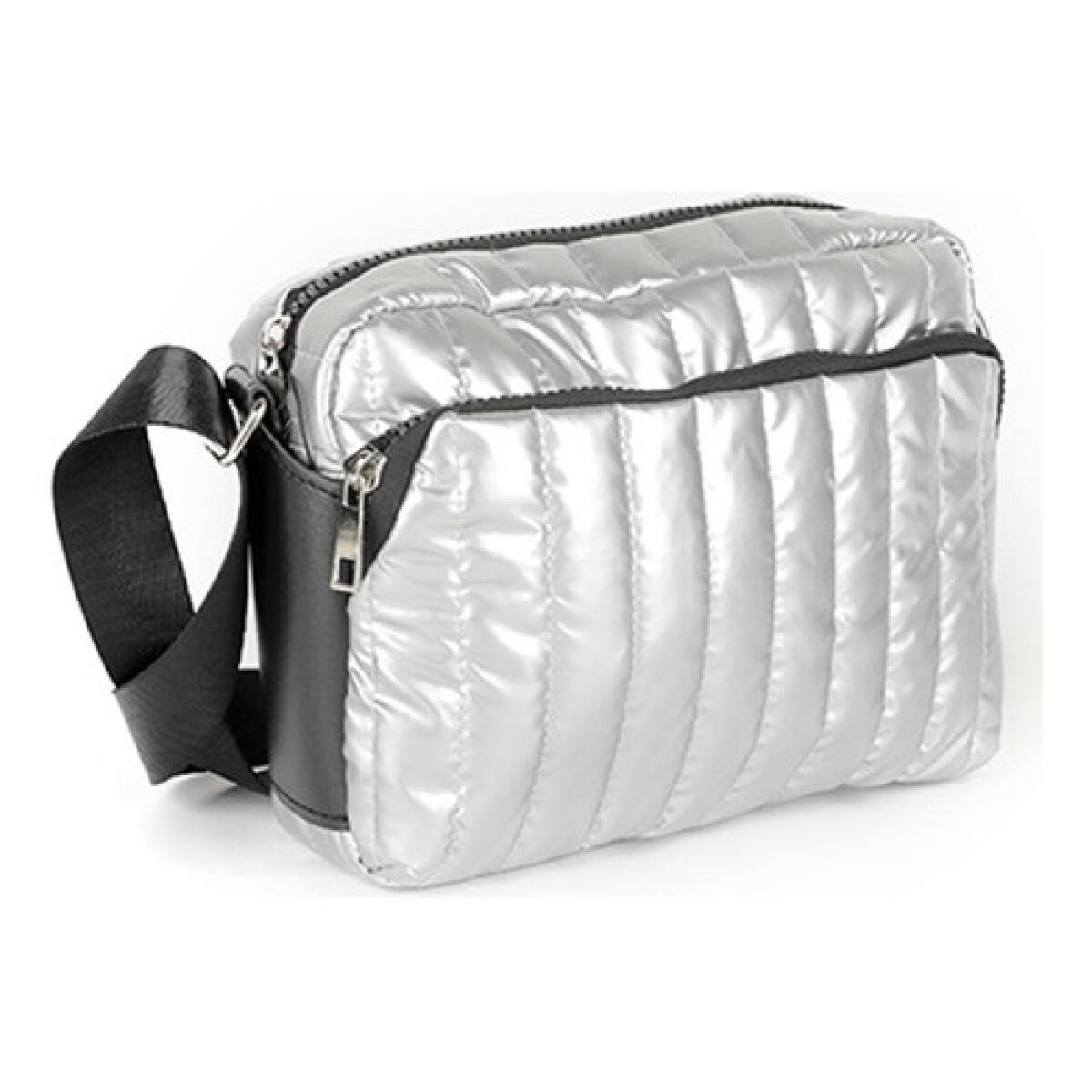 Bandolera Canva modelo Tailandia en nylon - Plateado 