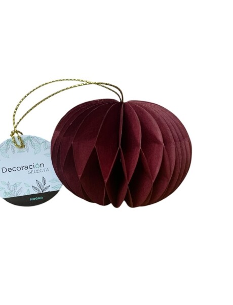 ADORNO COLGANTE BOLA 8x10CM PAPEL ROJO ADORNO COLGANTE BOLA 8x10CM PAPEL ROJO
