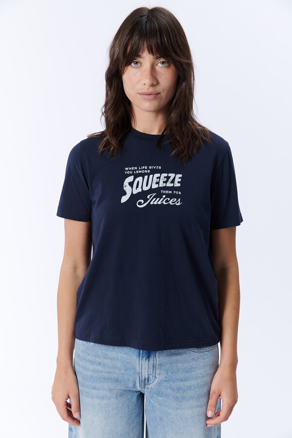 Remera Manga Corta Estampa Lemons Gris Oscuro