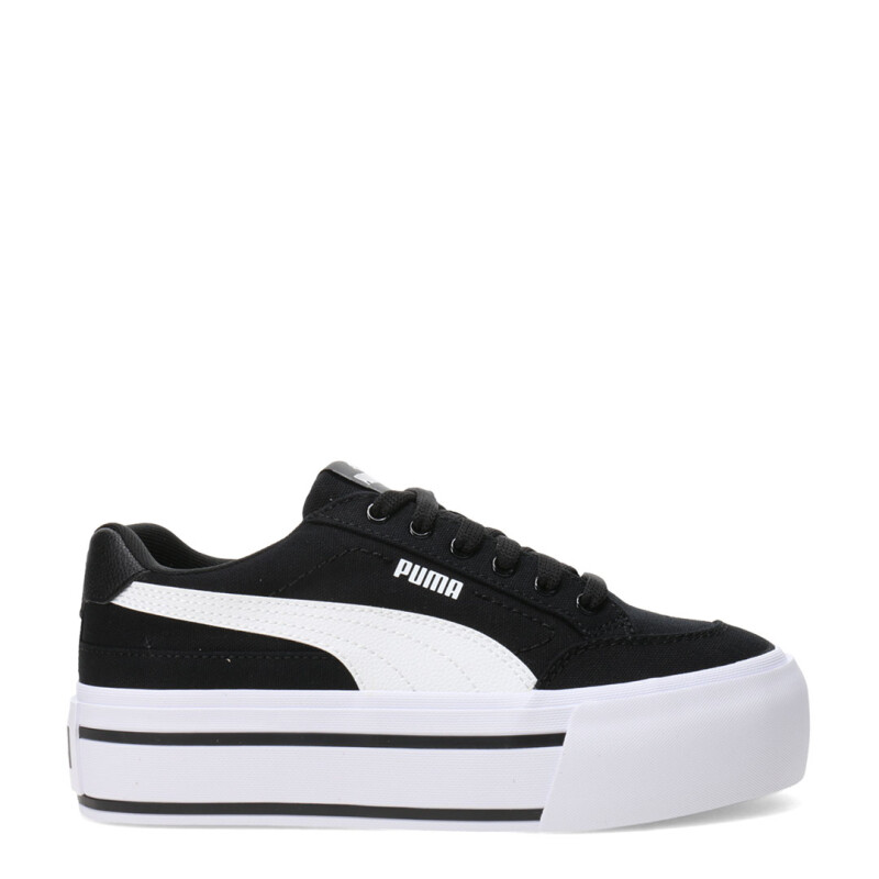Championes de Mujer Puma Court Classic Vulc Fs Plataforma Negro - Blanco