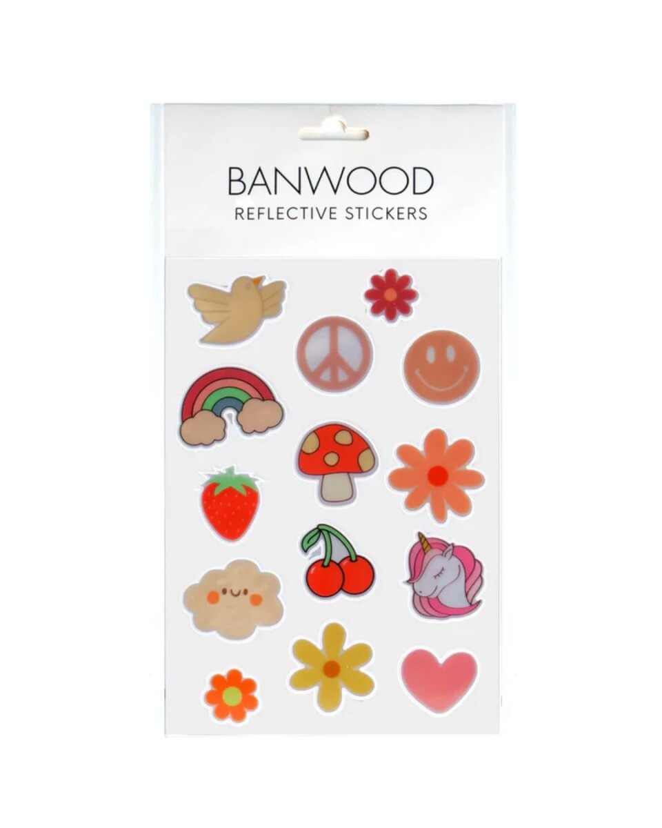 Stickers reflectivos para Casco Unicornios/Flores Banwood - Stickers Reflectivos Para Casco Unicornios/flores Banwood 