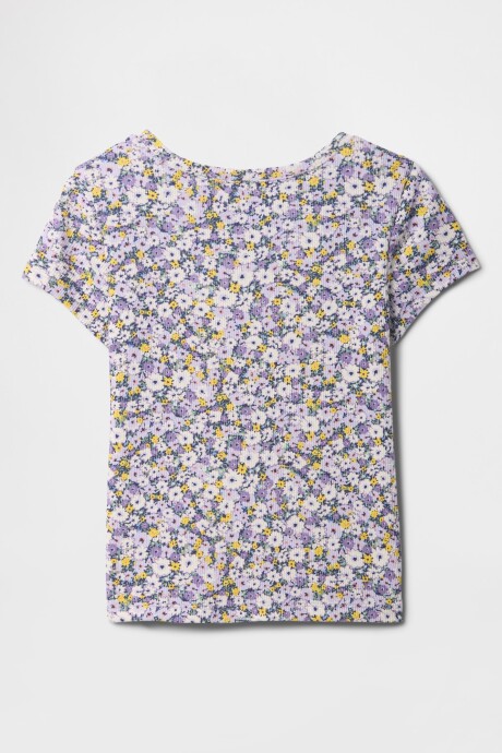 Remera Rib Toddler Niña Multi Floral