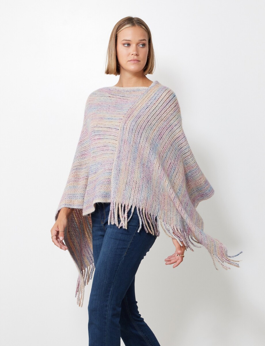 Poncho Brillo - Lavanda/multi 