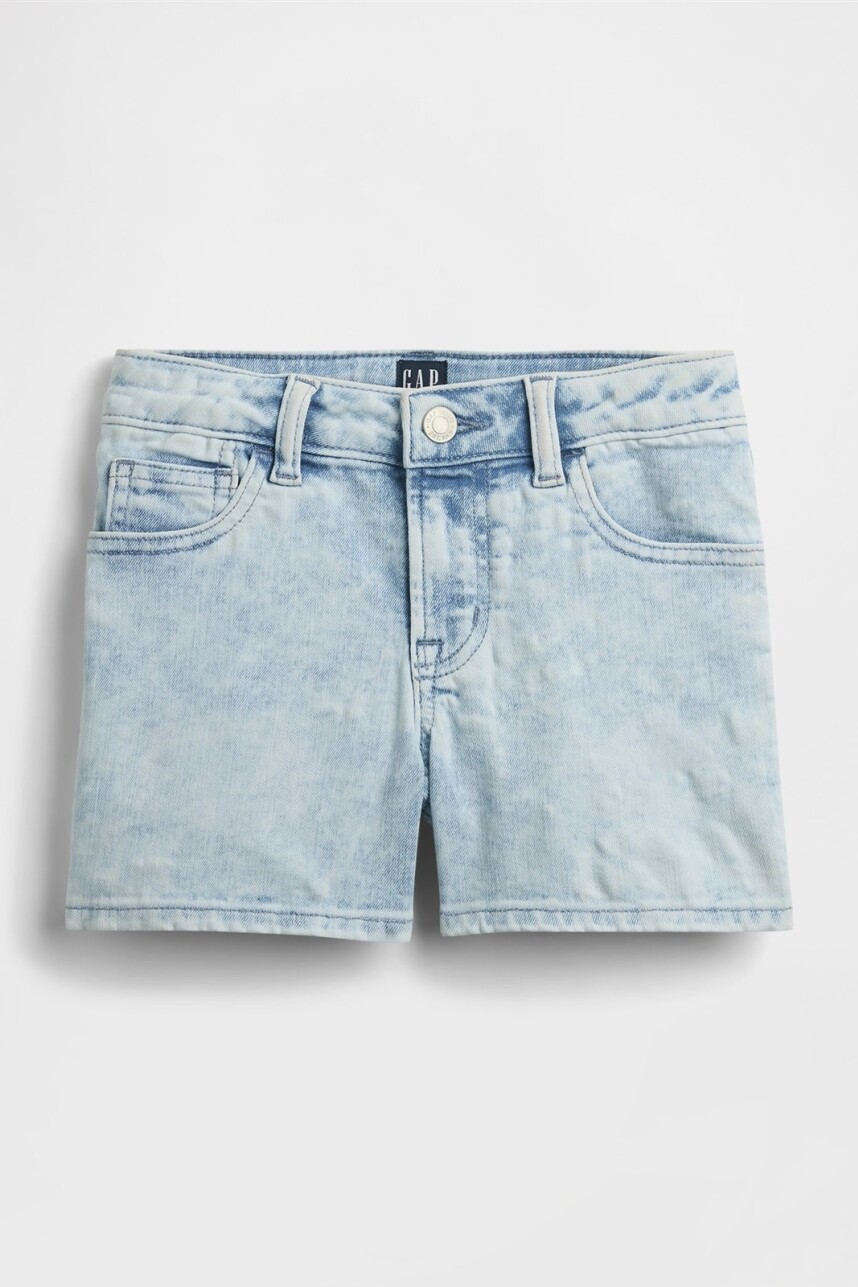 Short De Jean Niña Acid Wash