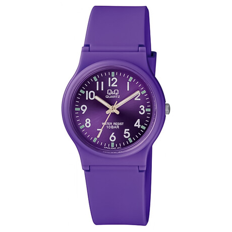 Reloj Q&Q PVC Unisex Análogo Colores Correa Silicona Violeta