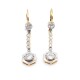 Caravanas Antiguas 18Ktes Largas Con 2 Brillantes E Hilera De 4 Diamantes Caravanas Antiguas 18Ktes Largas Con 2 Brillantes E Hilera De 4 Diamantes