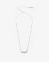 Collares Cortos Strass Collar Con Charm De Cubic Zirconia - Plateado