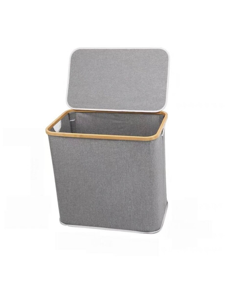 CESTO C/TAPA 53X33X51CM BAMBOO/CANVAS NAT/GRIS CESTO C/TAPA 53X33X51CM BAMBOO/CANVAS NAT/GRIS