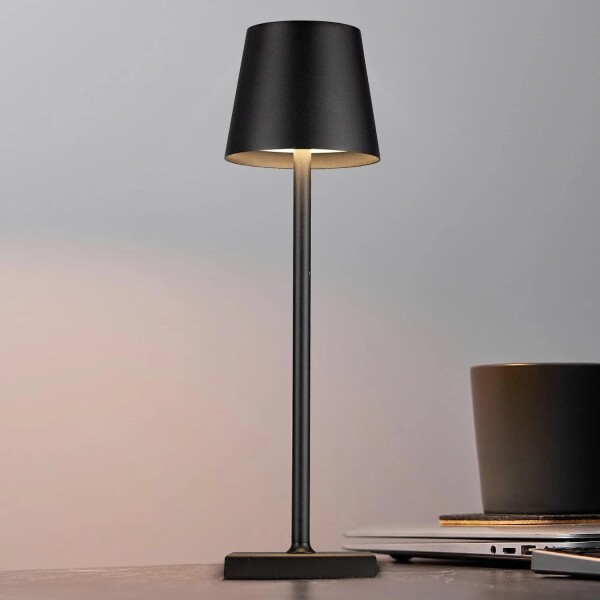 Lampara Portatil Mesa Inalambrica Dimerizable Tactil Bateria Variante Color Negro