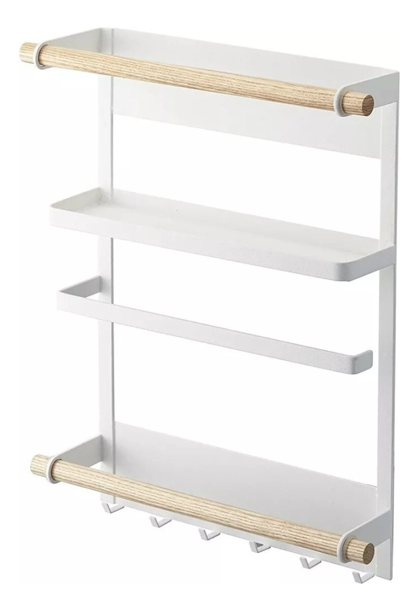 Estante Organizador Imantado De Acero Para Heladera - Blanco 
