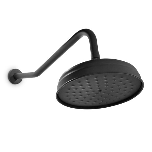 Roseta Redonda Negra De 20Cm De Bronce Incluye Brazo De 40 Cms. Aqualia 000