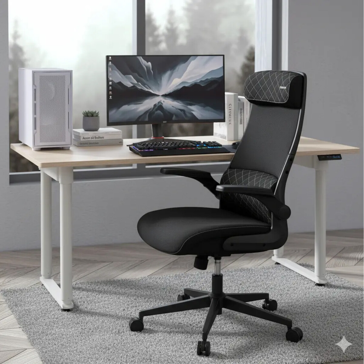 Silla Oficina Cougar Gamer Stryder Ergonómica 120kg - NEGRO 