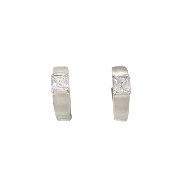 Caravanas Aro-Plata 925-Piedra zirconia-CA3027 Conpiedra