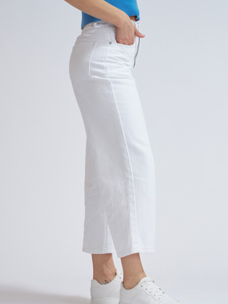 Pantalón de jean culotte Blanco