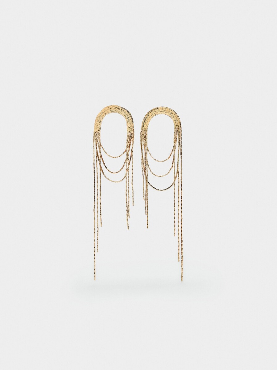 Pendientes Largos Cascada - dorado 
