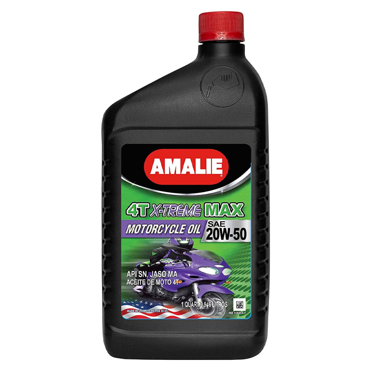 LUBRICANTE ACEITES - SAE 20W50 4T X-TREME MAX JASO MA SN 1LTS AMALIE MOTOR OIL 