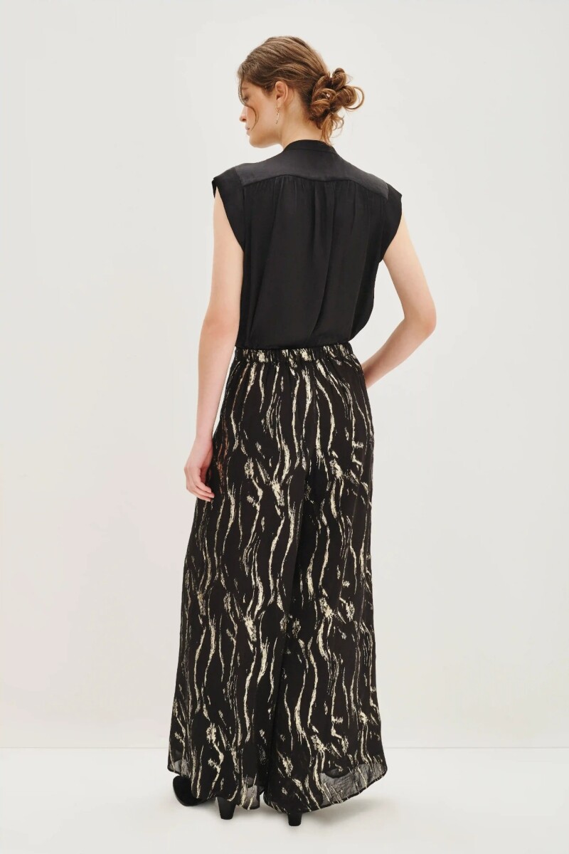 Pantalon Pierre Cebra Lurex Negro