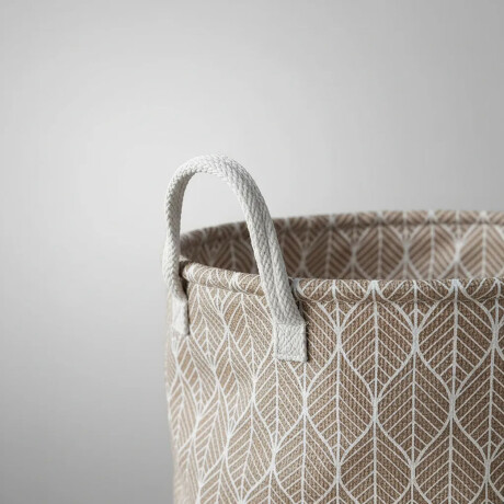 Cesto Canasto Redondo para Ropa Lavandería Beige