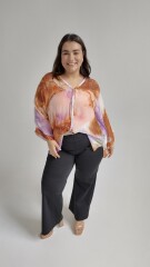 Blusa botánica Naranja